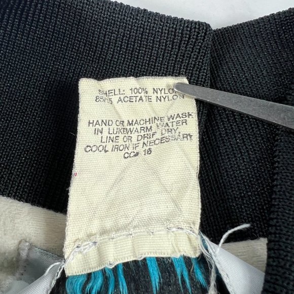 VTG 90s Snap-On Satin Jacket Extra Large Black Embroidered Snap Button USA Made - Picture 9 of 16